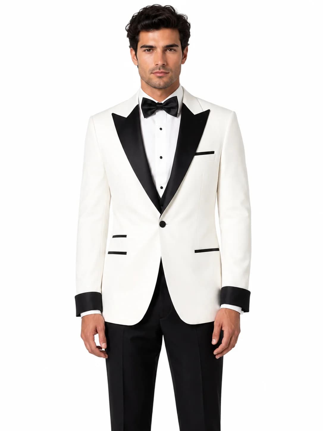Contrast Detail Tuxedo Suit