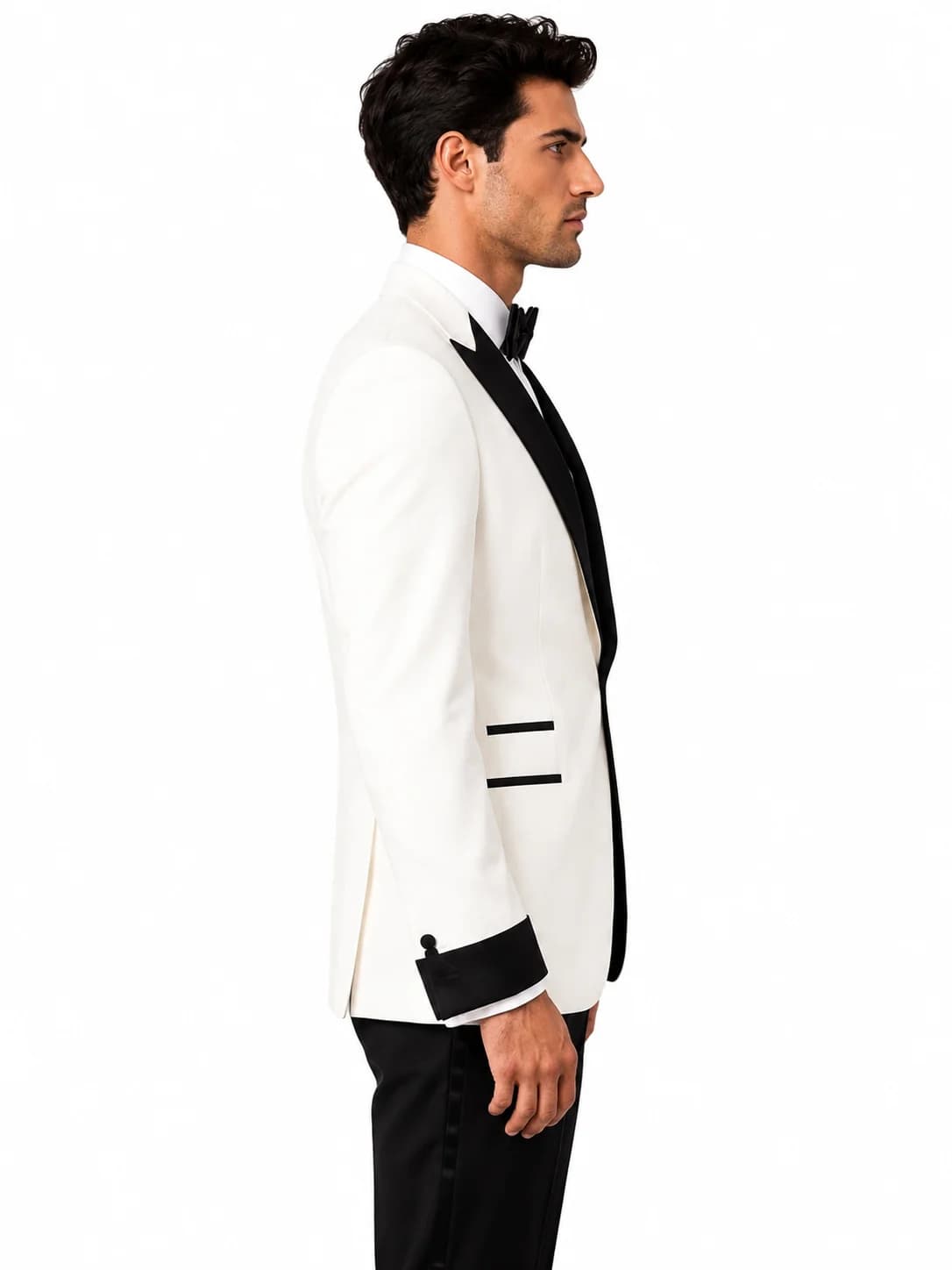 Contrast Detail Tuxedo Suit