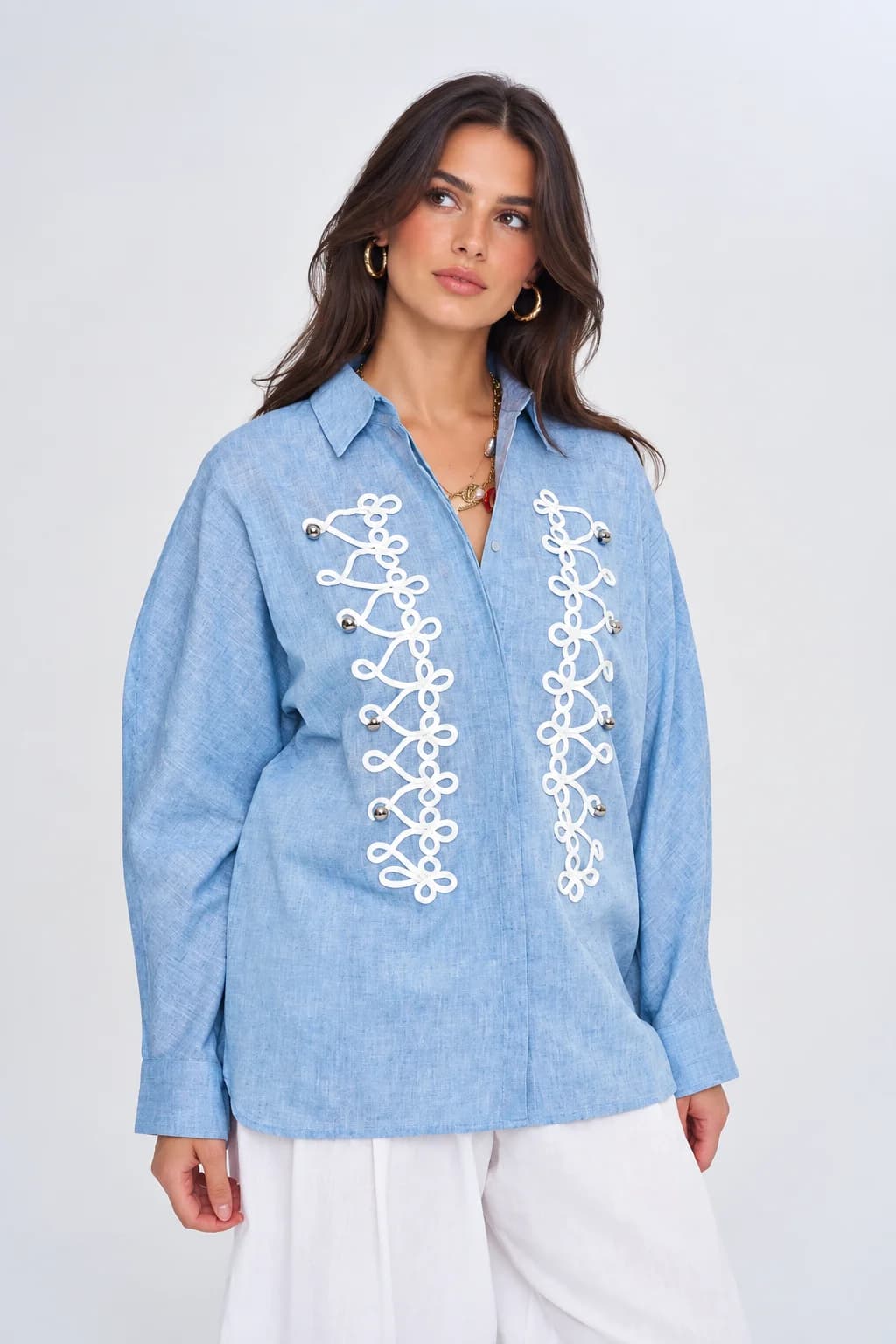 Embellished Braid Shirt