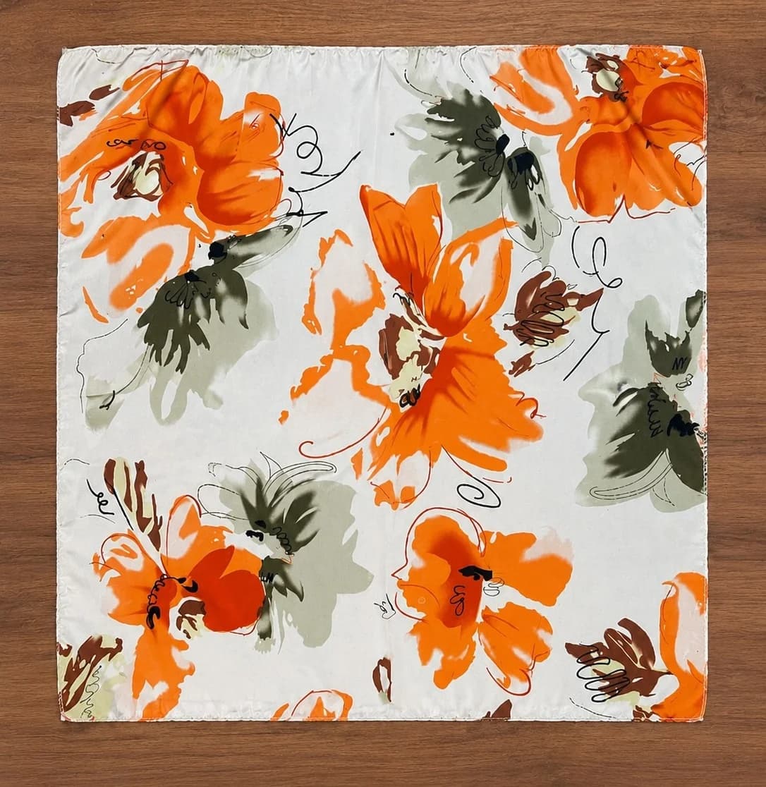 Printed Silk Neck Scarf