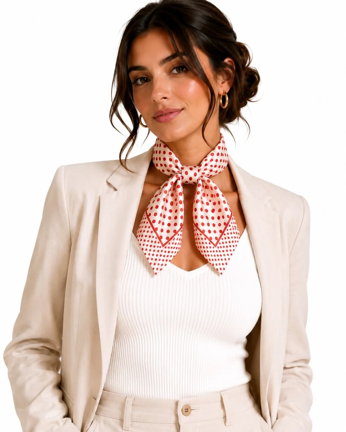 Printed Silk Neck Scarf