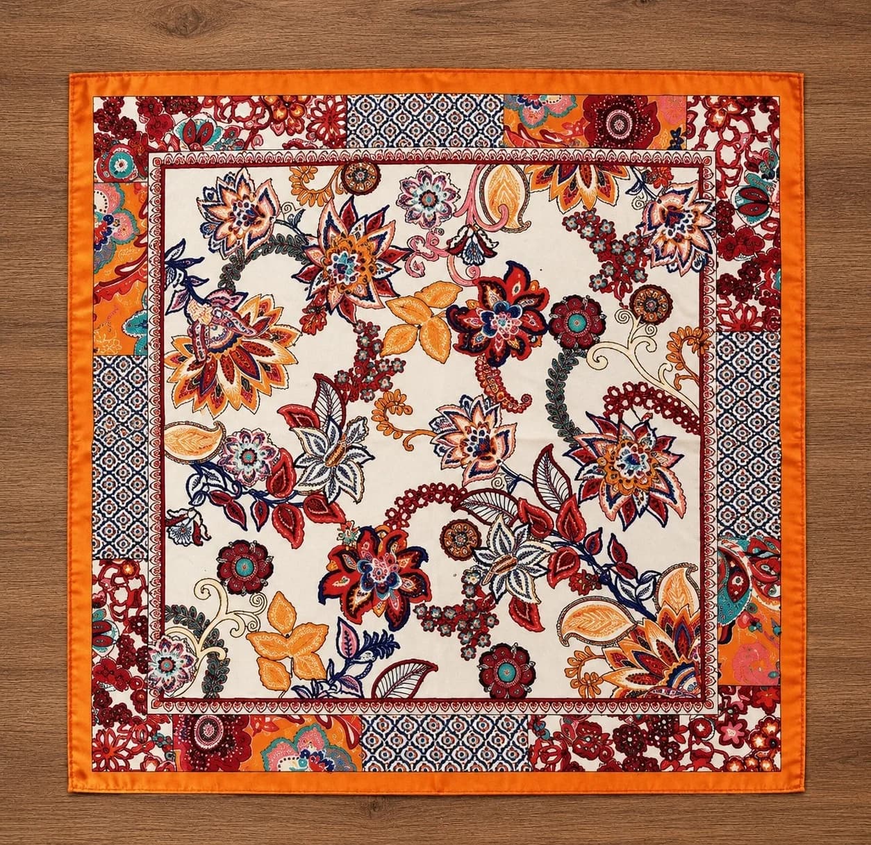 Printed Silk Neck Scarf