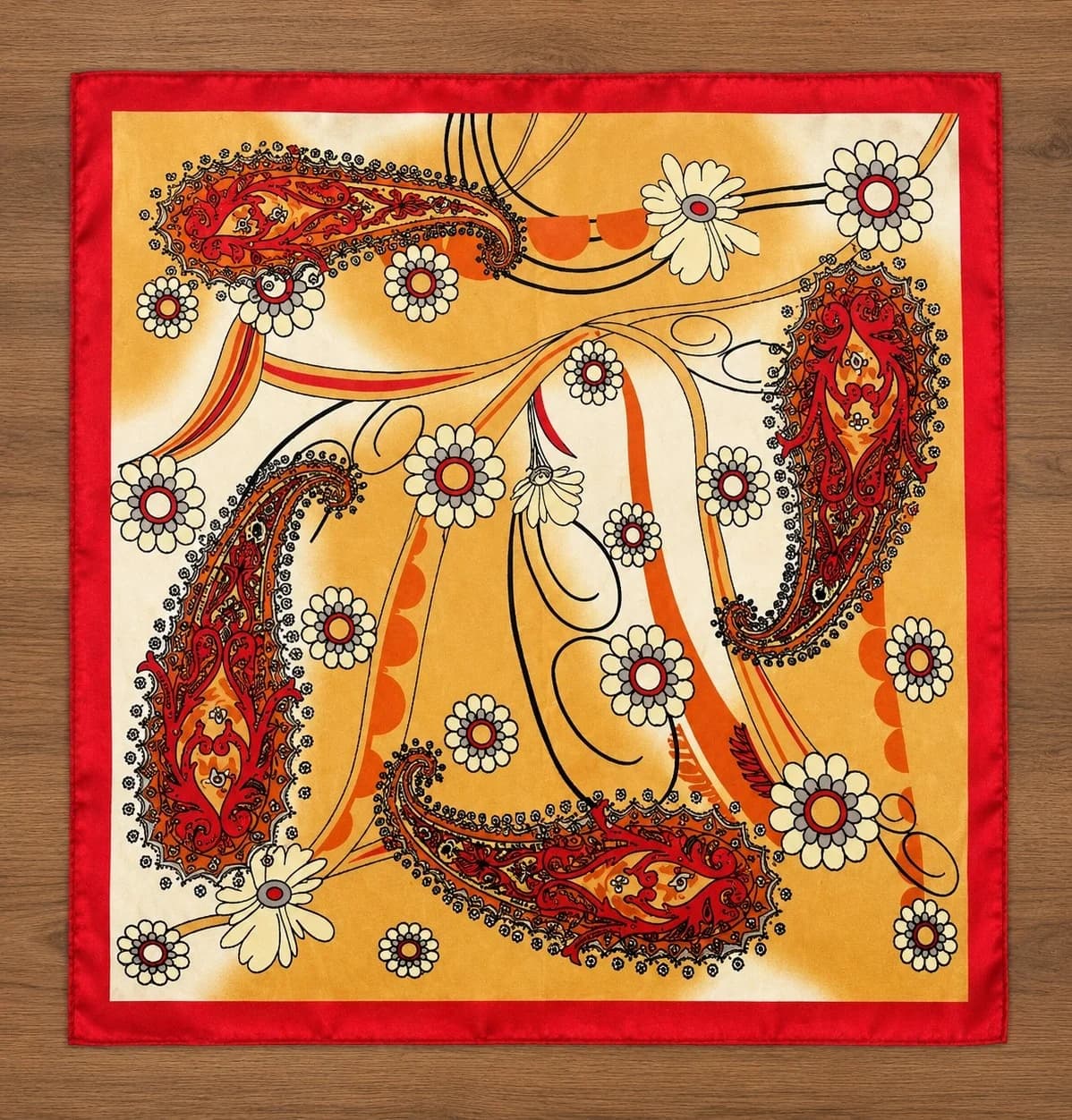 Printed Silk Neck Scarf