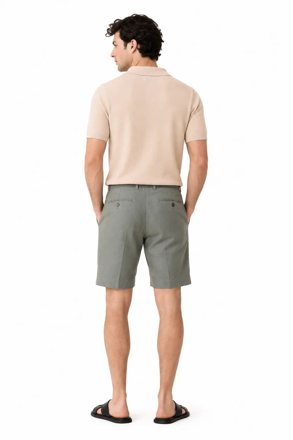 Knitted Button-Up Polo Shirt