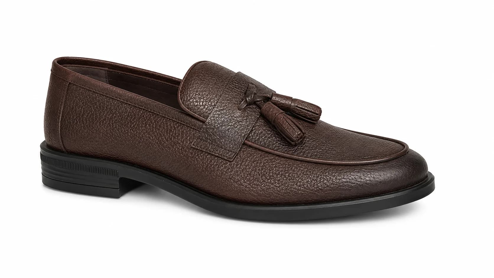 Textured Tassel Loafers