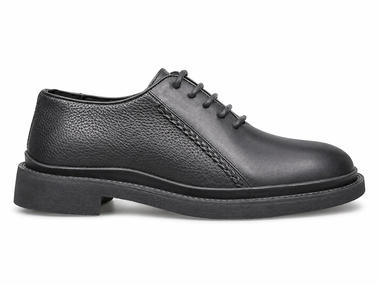 Textured Panel Lace-Up Shoes