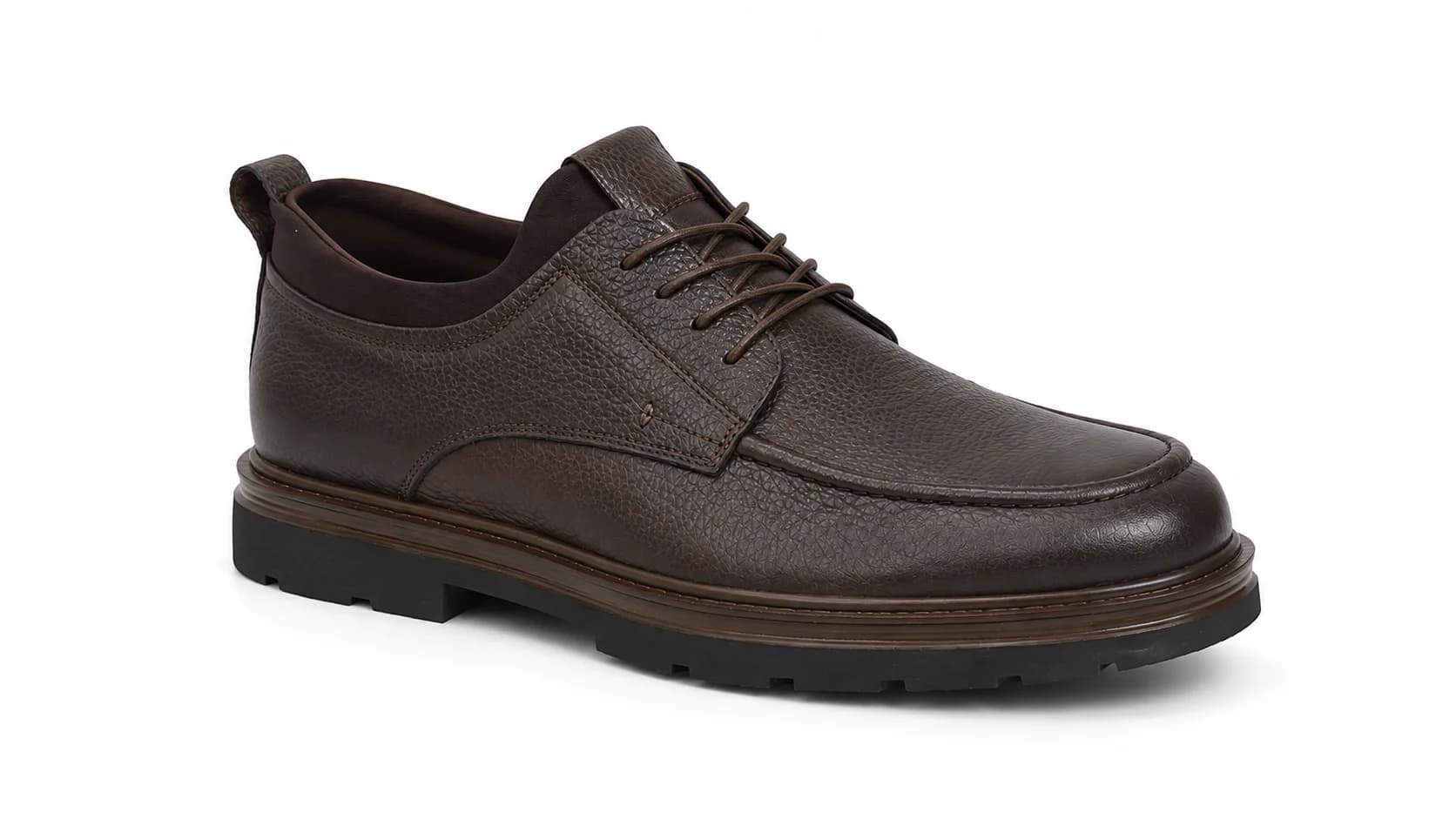 Chunky Moc-Toe Lace-Up Shoes