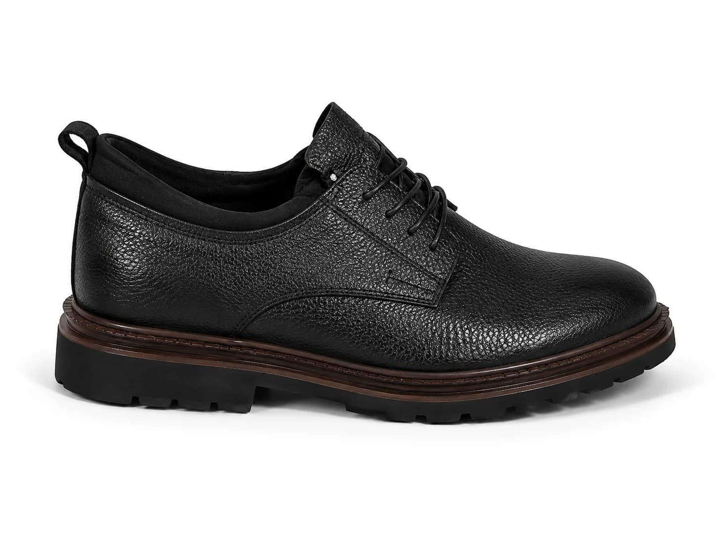 Textured Derby Lug Sole Shoes