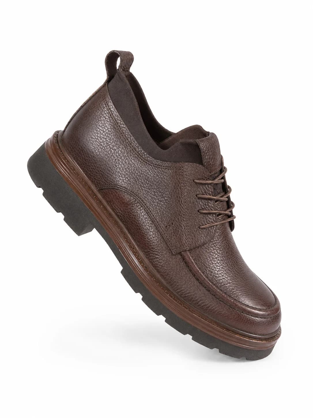Textured Derby Lug Sole Shoes
