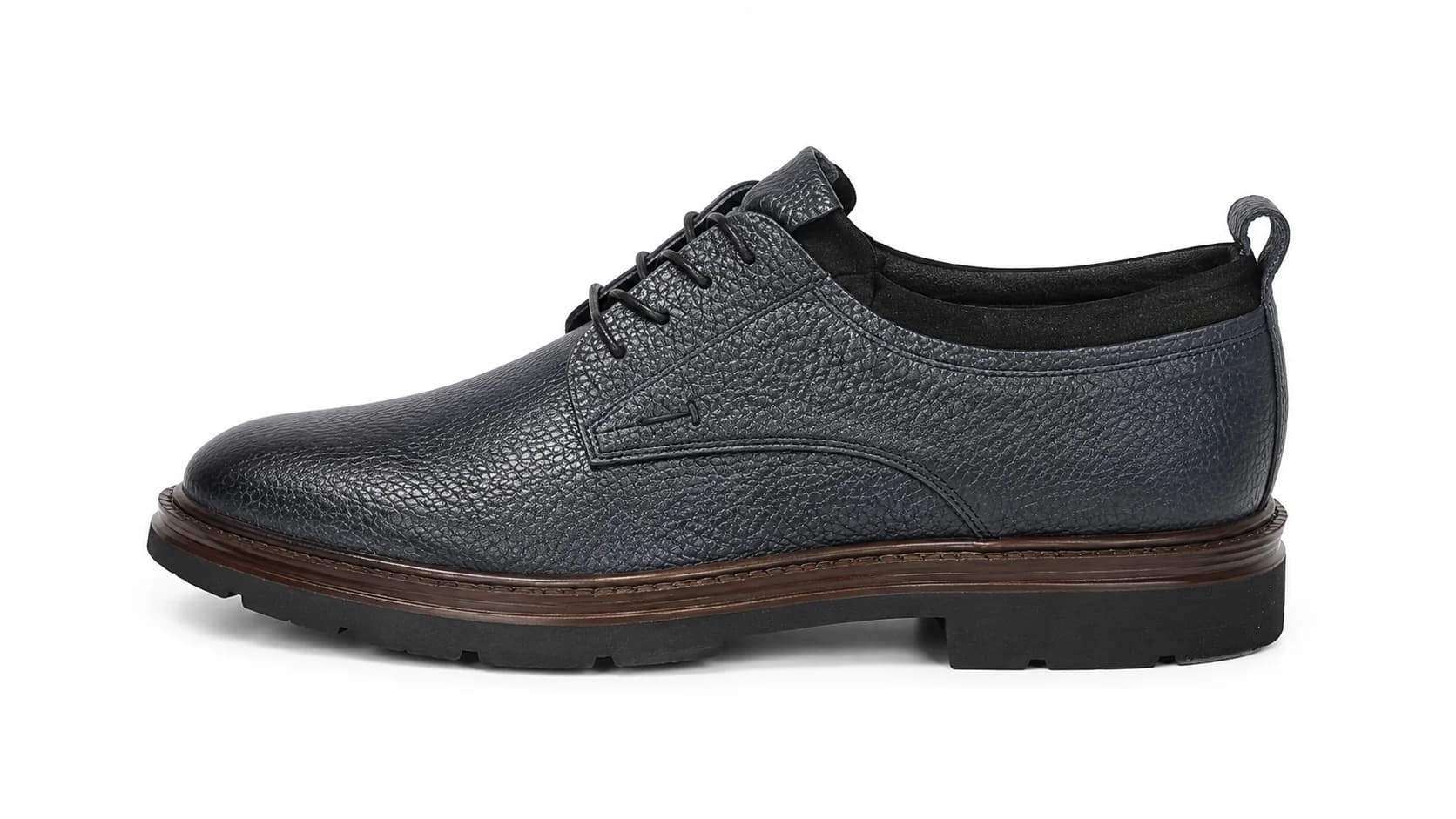 Textured Derby Lug Sole Shoes