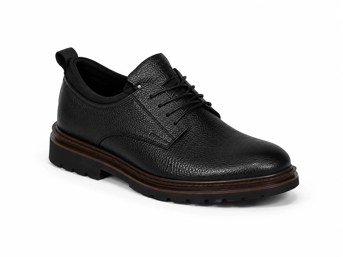 Textured Derby Lug Sole Shoes
