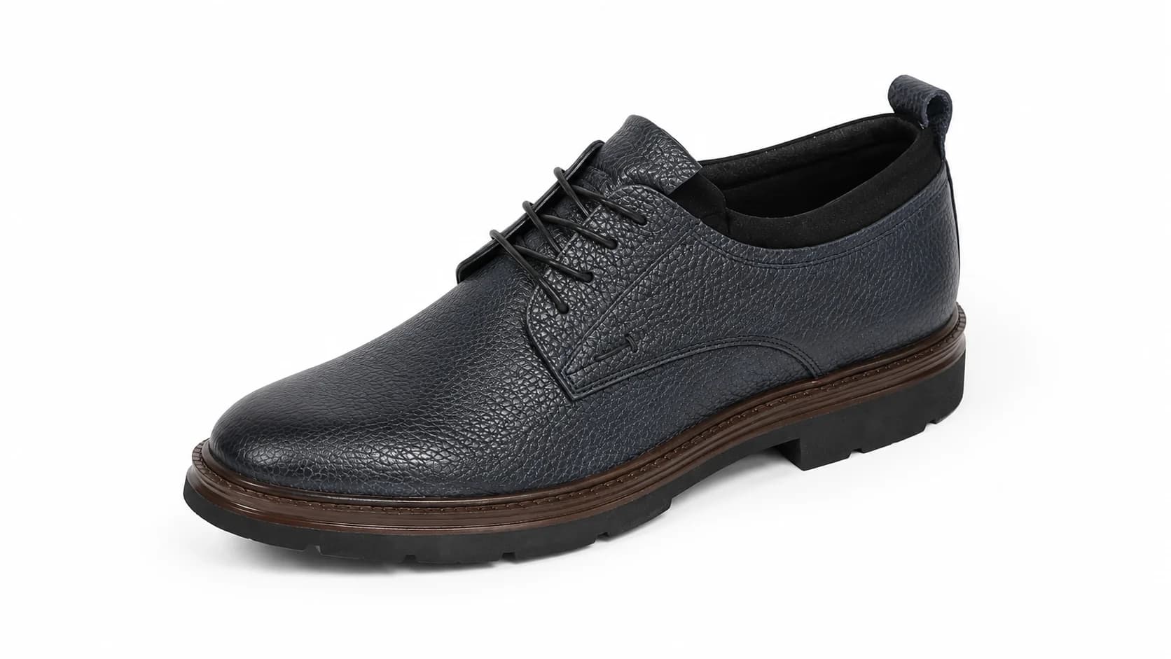 Textured Derby Lug Sole Shoes