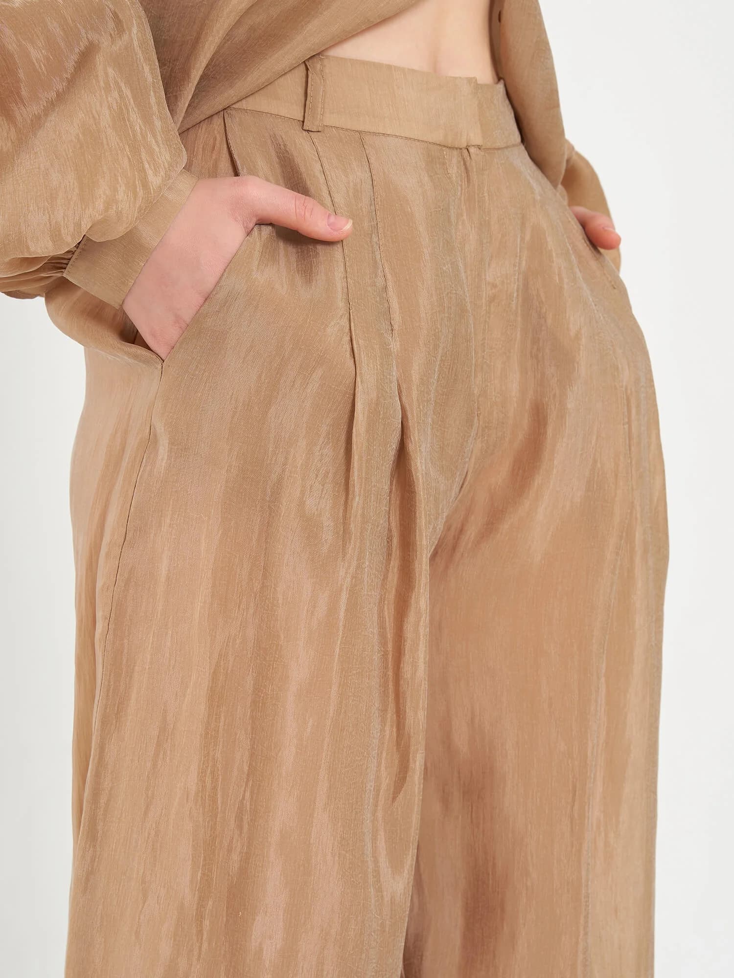 Balloon Sleeve Shirt and Trouser Set