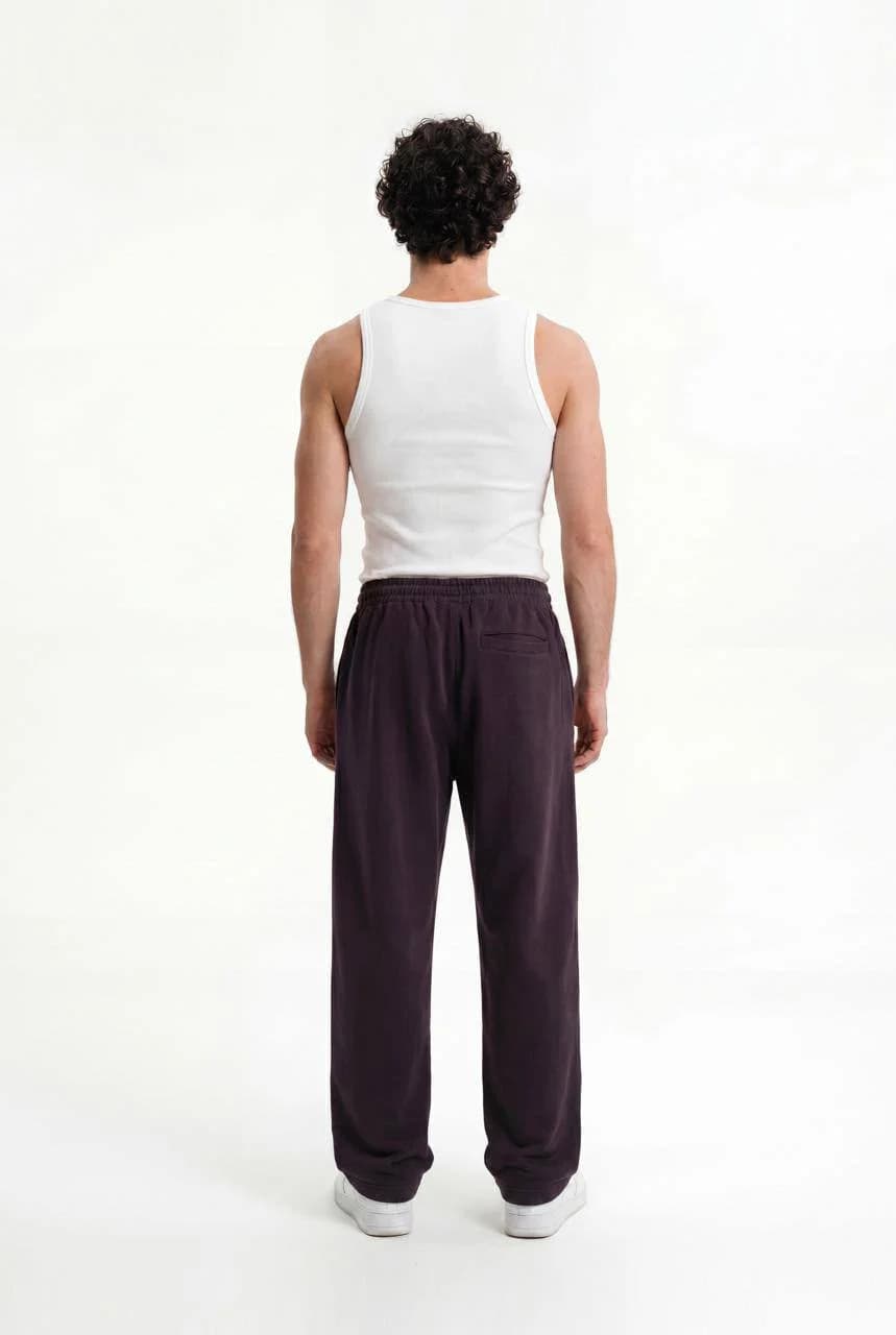 Elastic Waist Straight Pants