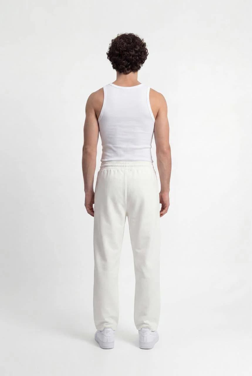 Elastic Waist Straight Pants