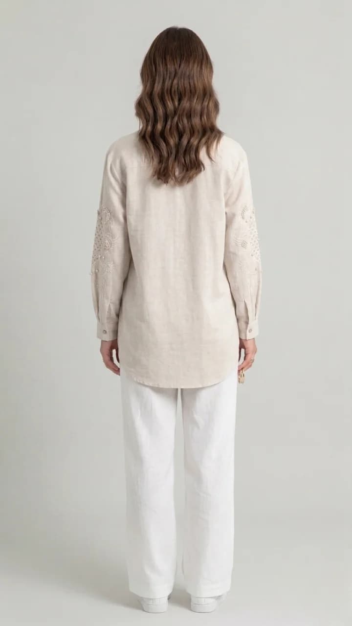 Accessorized Linen Shirt