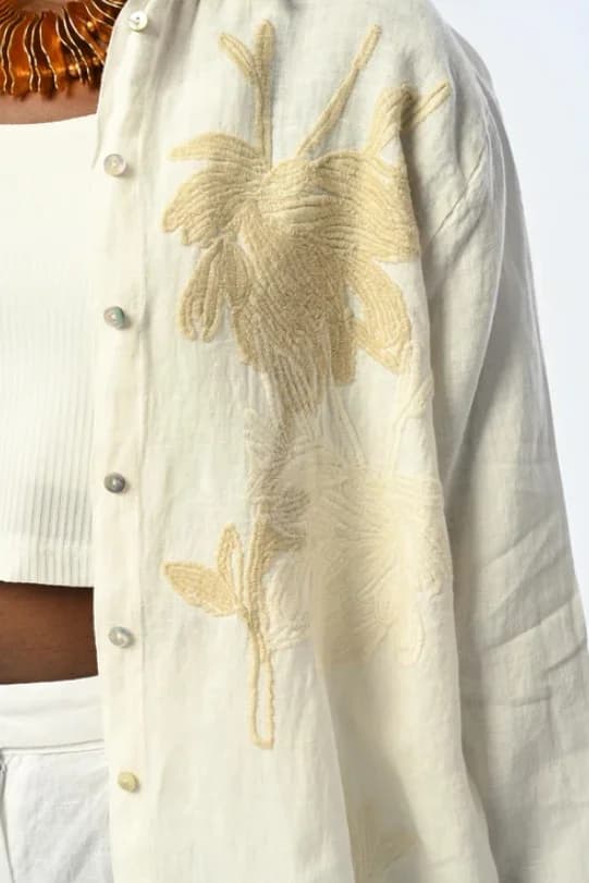 Flower Knit Shirt
