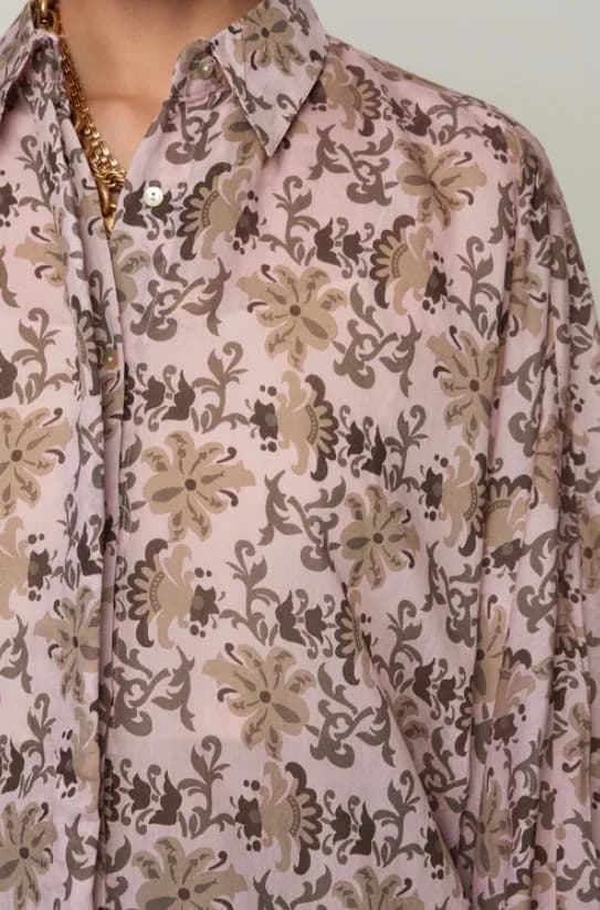 Floral Patterned Sleeveless Shirt