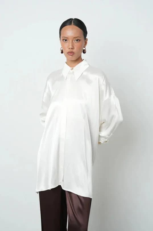 Asymmetrical Cut Hijab Tunic Shirt