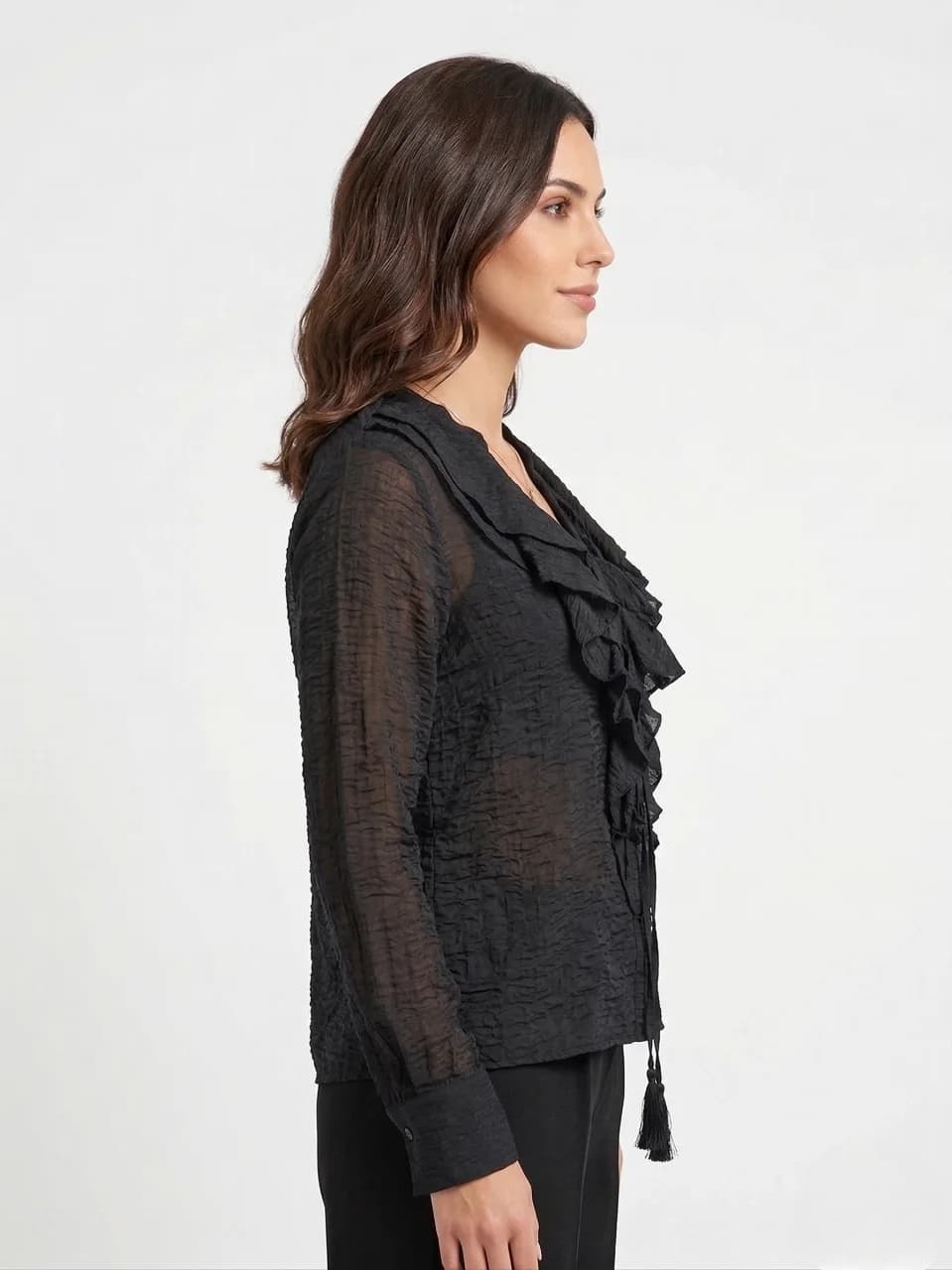 Angel Linen Black Shirt