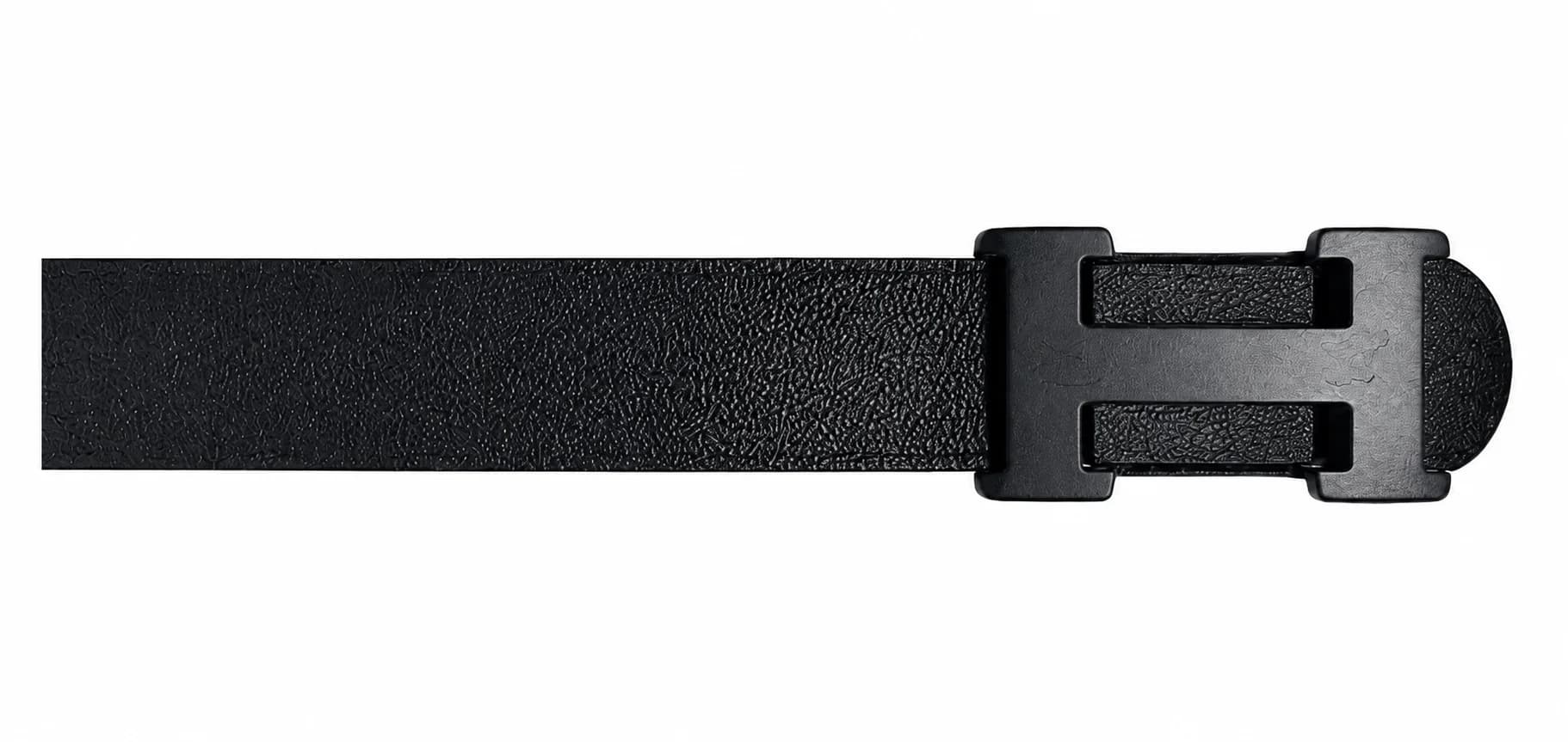 Textured Leather H-Buckle Casual Belt