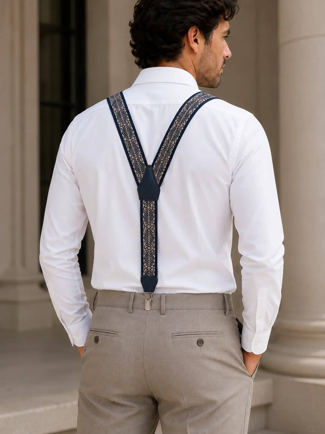 Geometric Pattern Suspenders
