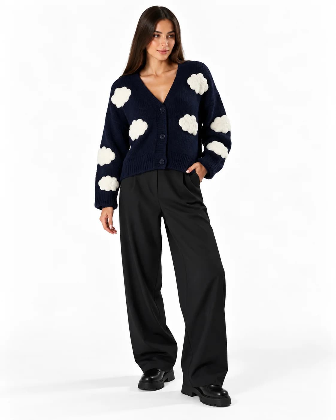 Floral Detail Knit Cardigan