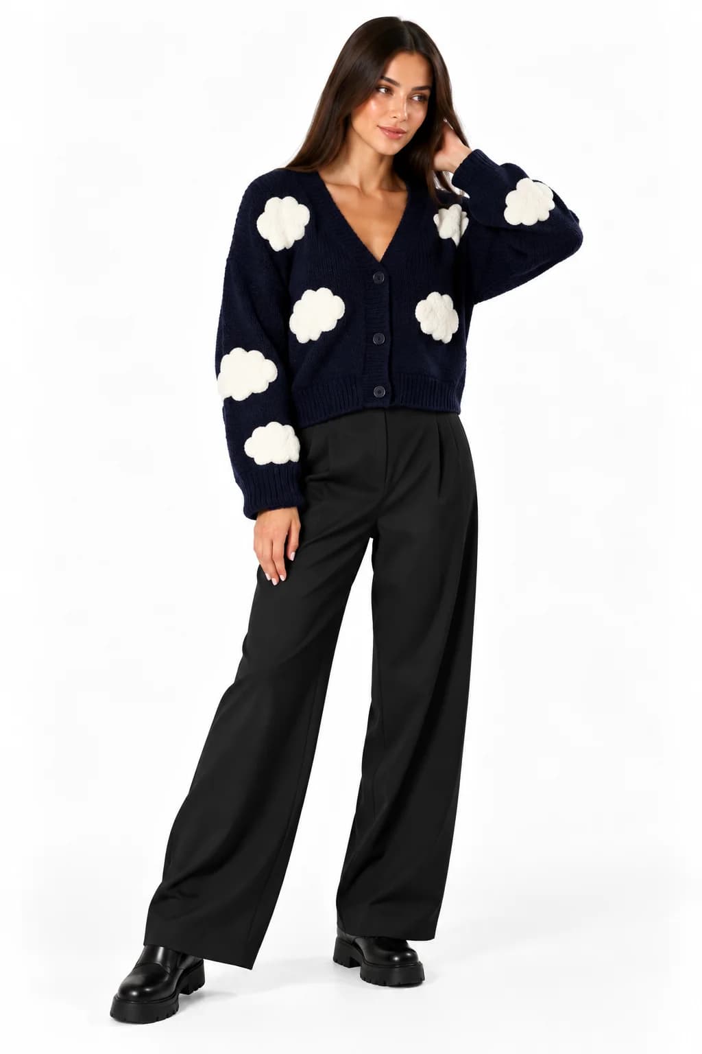 Floral Detail Knit Cardigan